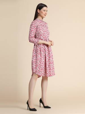 Multicolor printed polyester long-dresses 2