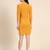 Mustard woven polyester long-dresses