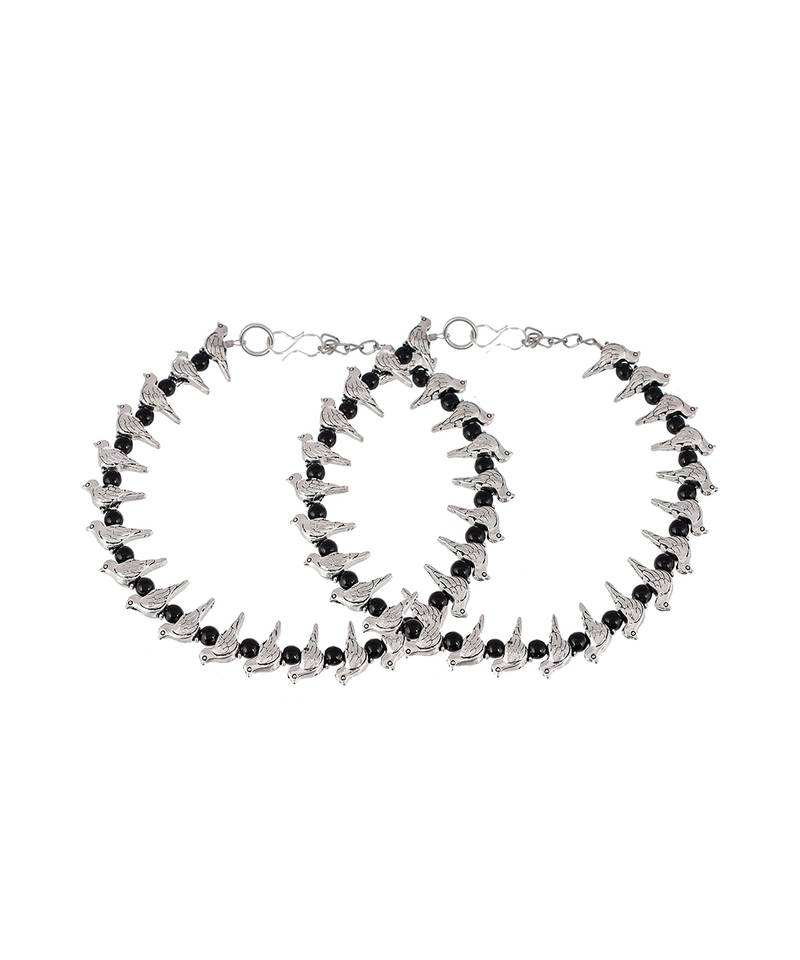 Sparrow Beaded Chain Anklet