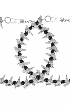 Sparrow Beaded Chain Anklet