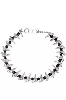 Sparrow Beaded Chain Anklet