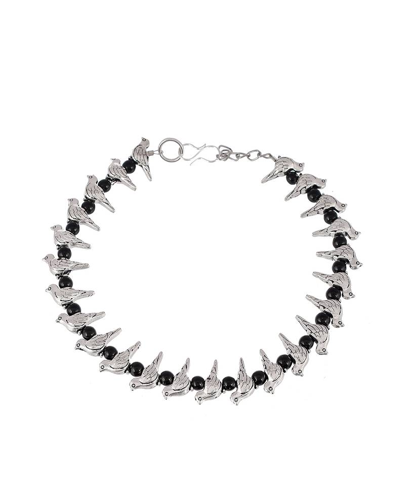 Sparrow Beaded Chain Anklet