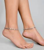 Chain Anklet with Silver Plated Owl