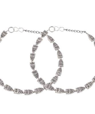 Chain Anklet with Silver Plated Owl 4
