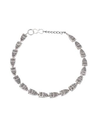 Chain Anklet with Silver Plated Owl 5
