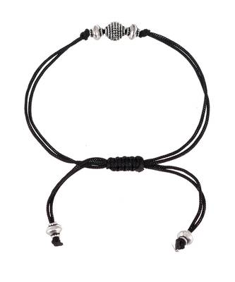 Triple Ball Black Thread Evil Eye Anklet 5