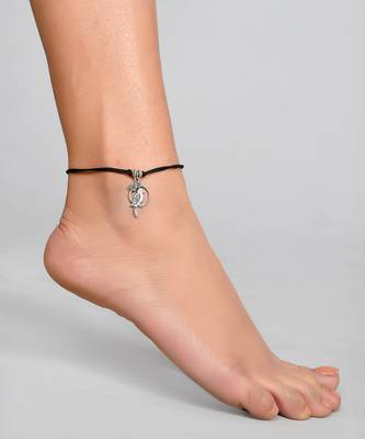 Free Bird Black thread Anklet 1