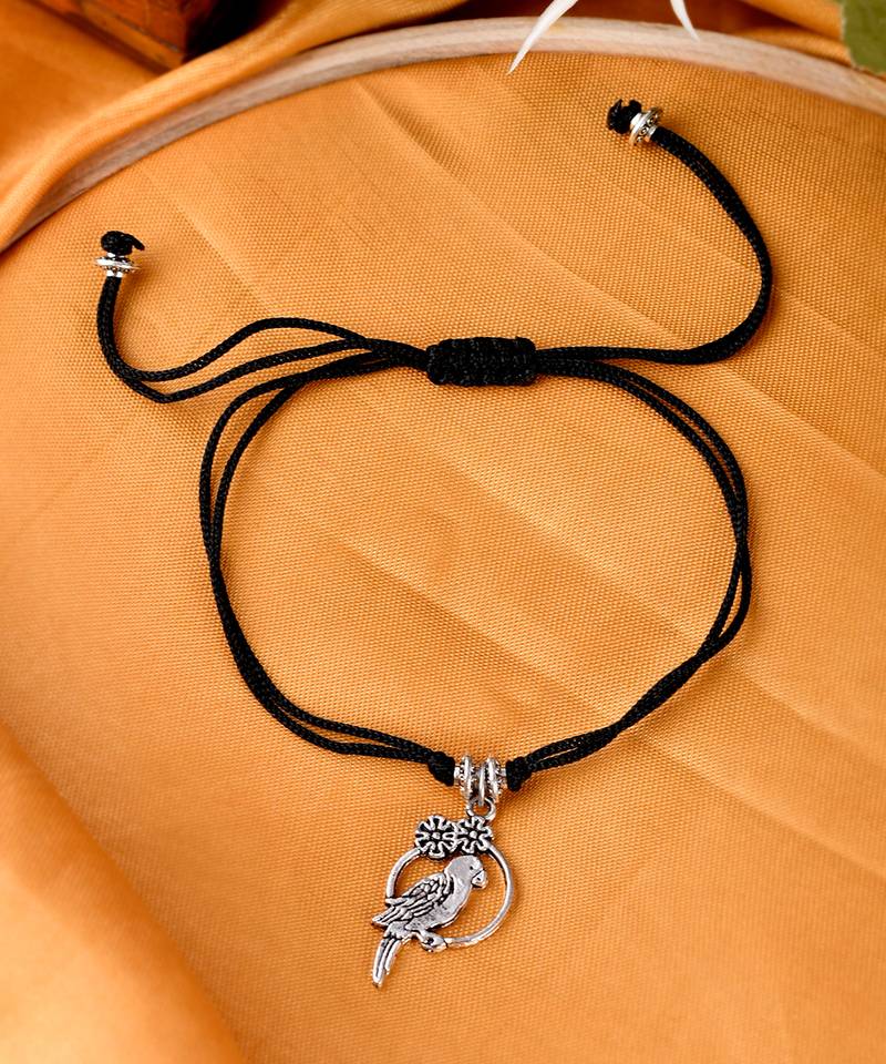 Free Bird Black thread Anklet