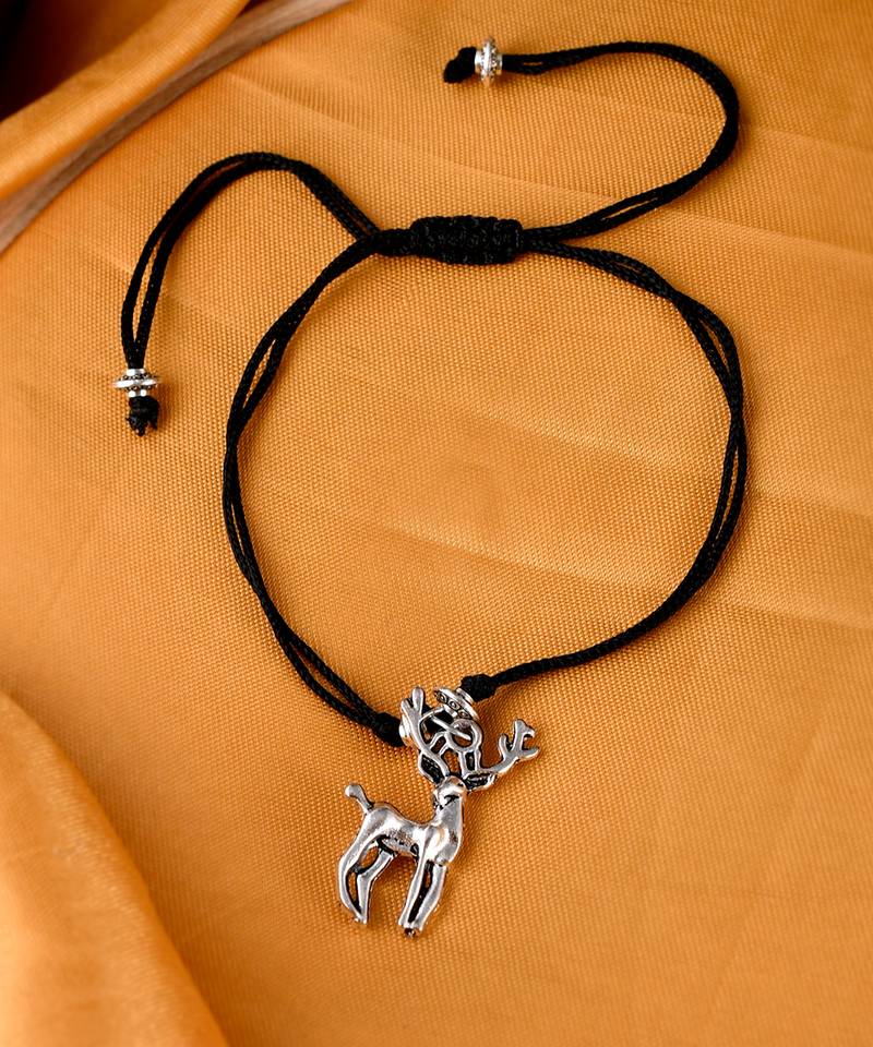 Reindeer Silver plated Charm Anklet