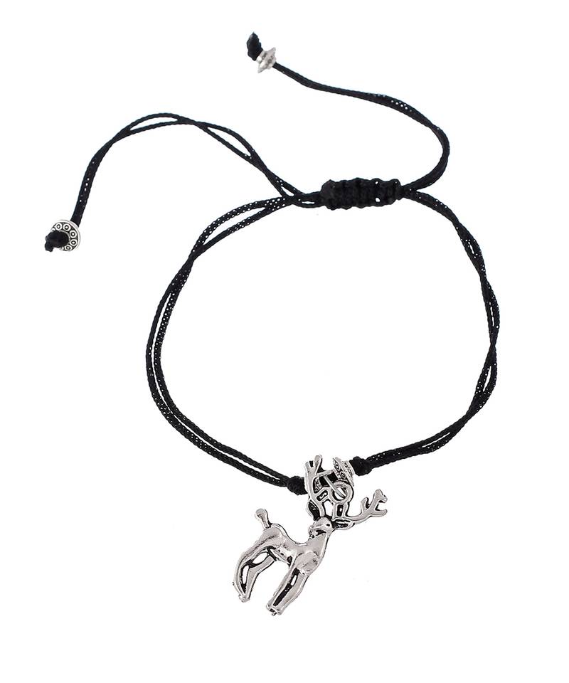 Reindeer Silver plated Charm Anklet