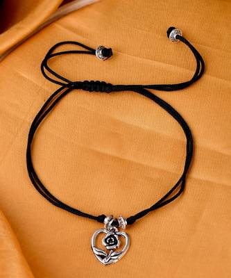 Rose Love Silver plated Charm Anklet 2