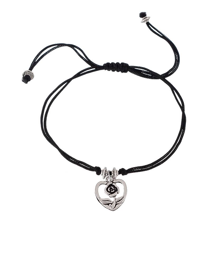 Rose Love Silver plated Charm Anklet