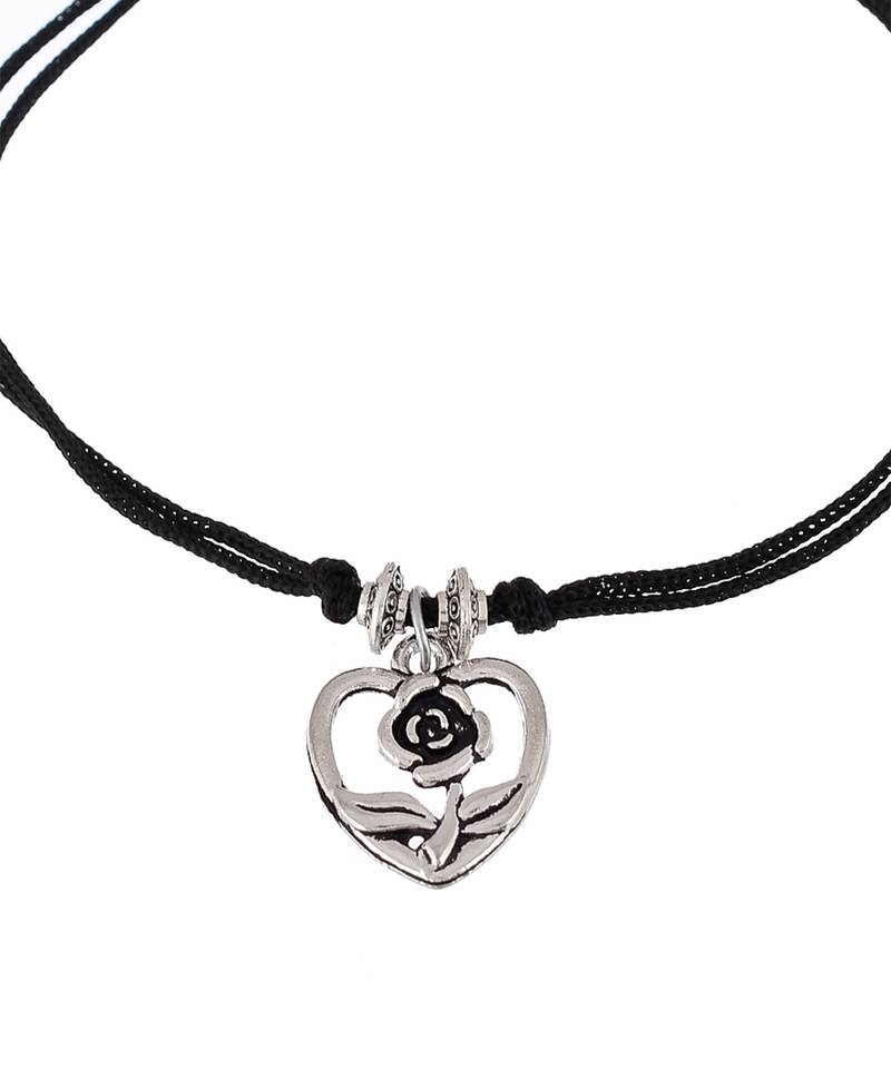 Rose Love Silver plated Charm Anklet