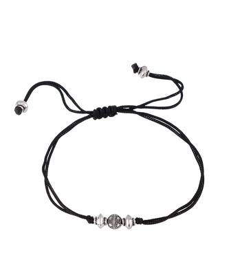 Triple Ball Black Thread Anklet 3
