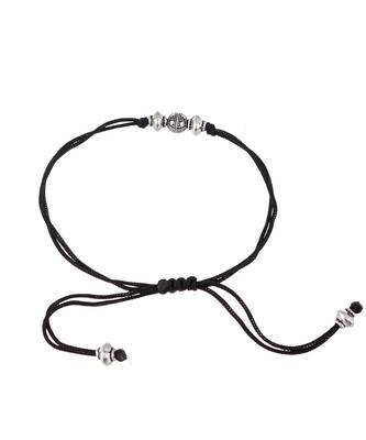 Triple Ball Black Thread Anklet 5