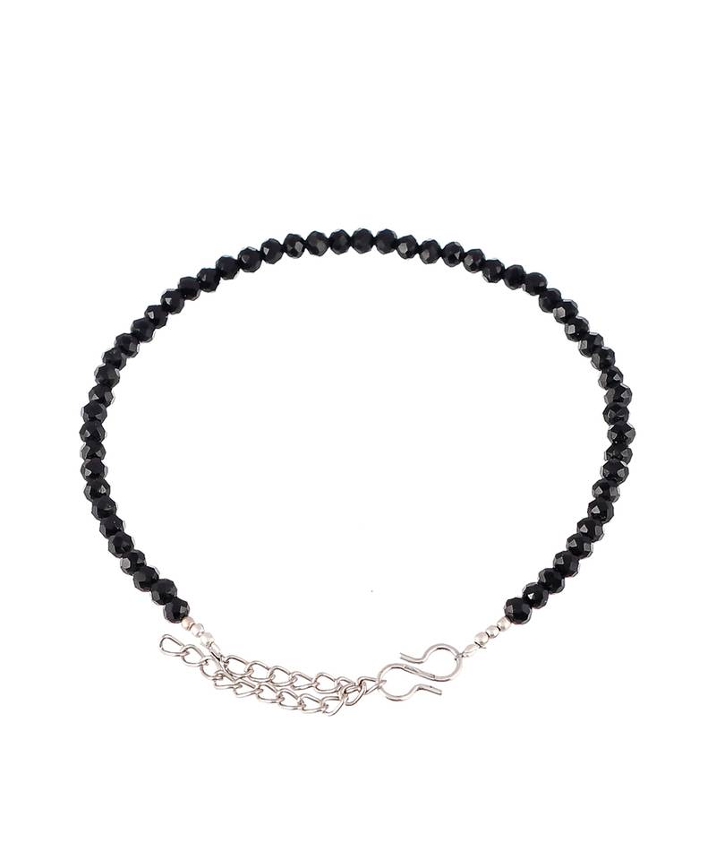 Black Onyx Faceted Beads Anklet
