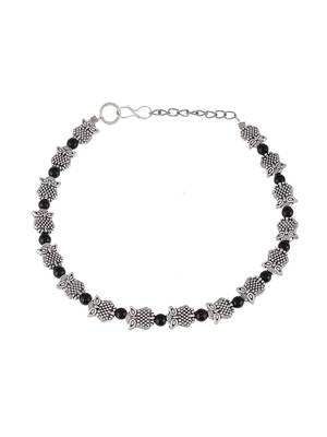 Evil Face Symbol With Bead Chain Anklet 3