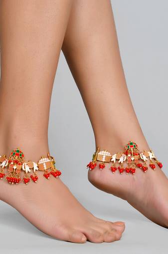 Traditional Bridal Palki Payal Anklet