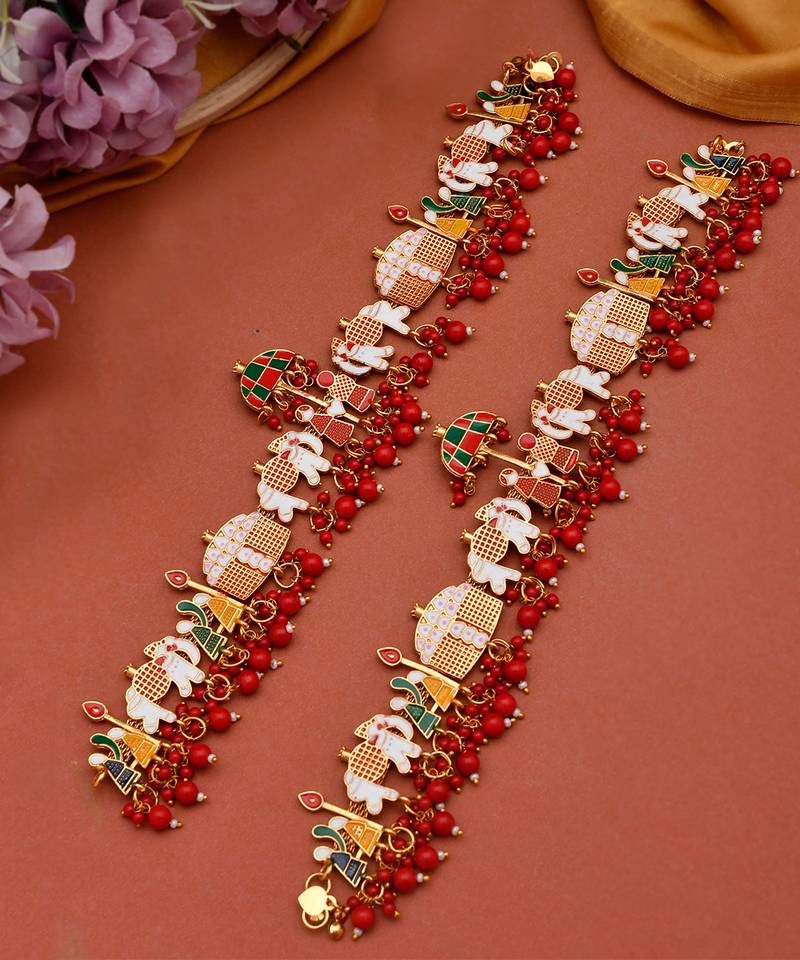 Traditional Bridal Palki Payal Anklet