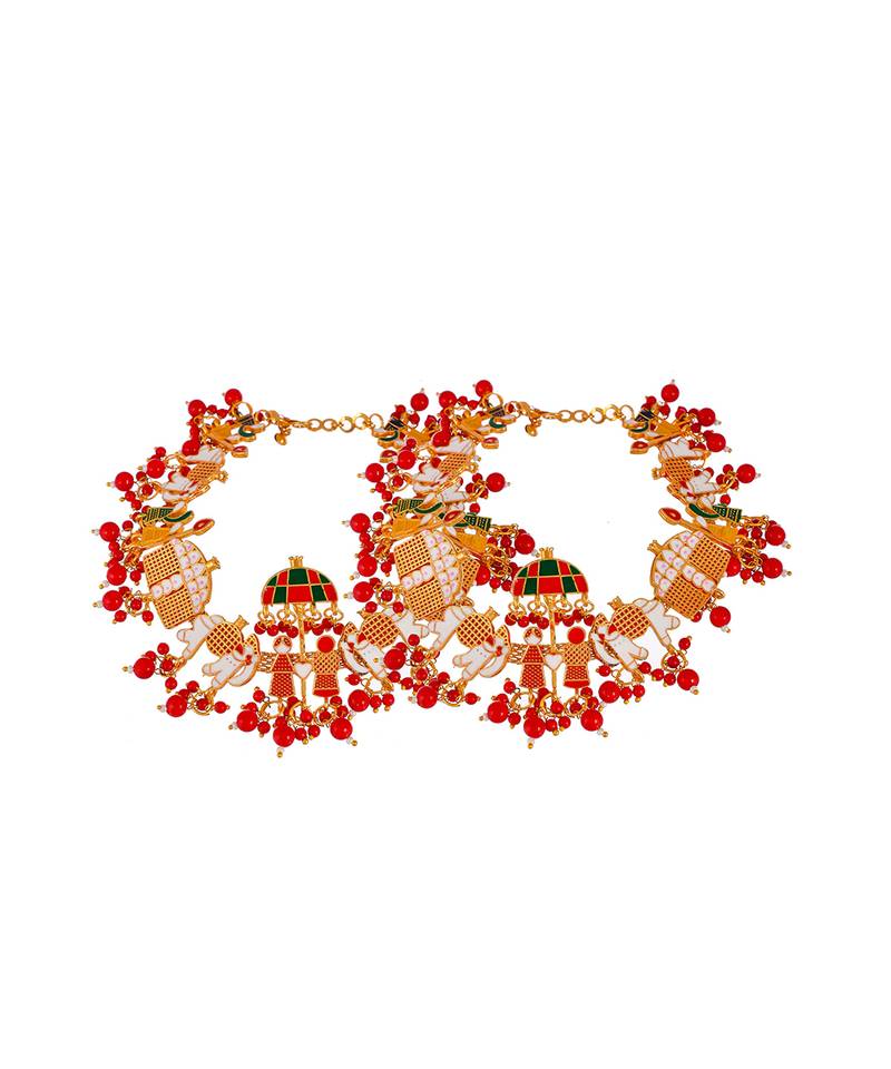 Traditional Bridal Palki Payal Anklet