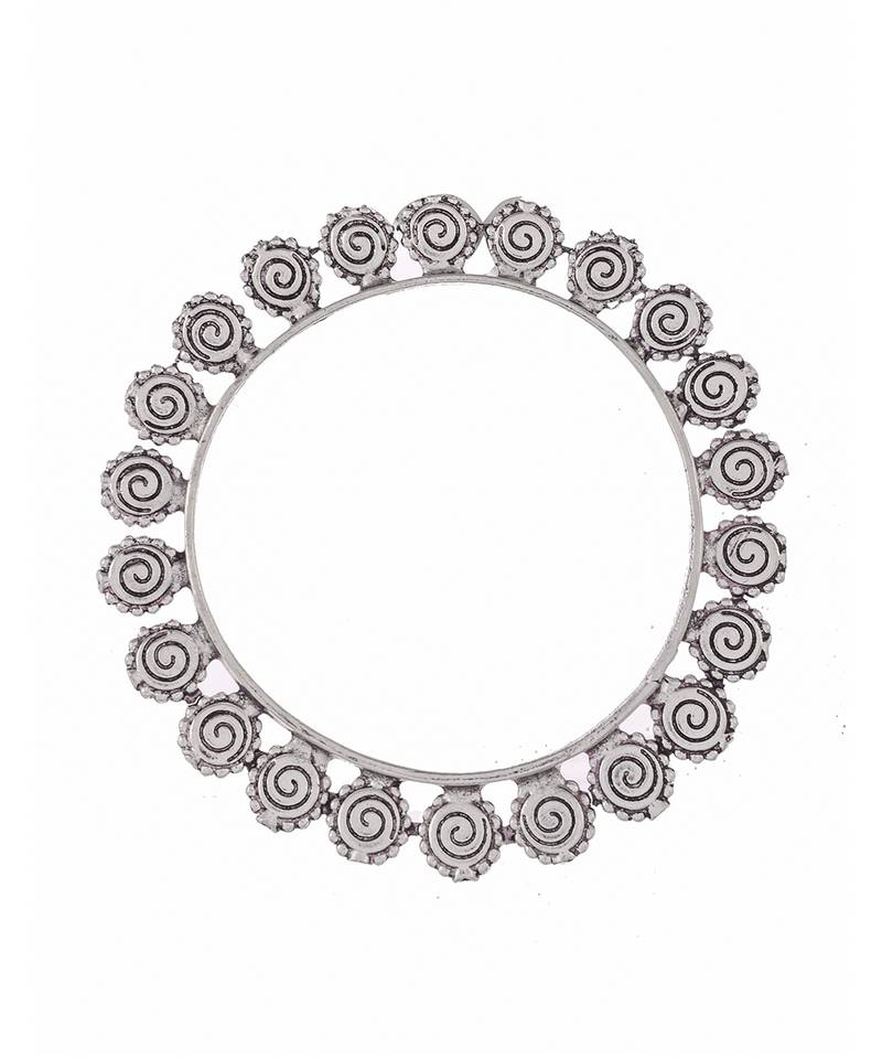 Set of 2 Silver Plated Oxidised Affinity bangles