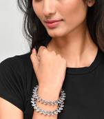 Set of 2 Silver Plated Oxidised bangles