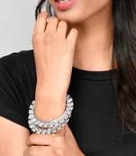 Set of 2 Silver Plated Oxidised bangles