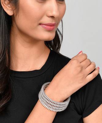 Set of 4 Silver Plated Oxidised bangles 1