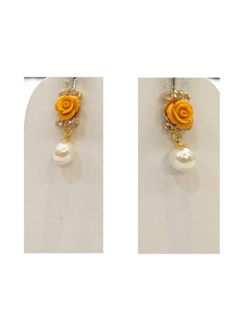 Yellow coral necklace-sets