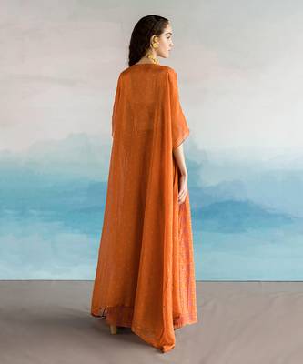 Printed 3 Petal Embroidered Blouse With Palazzo Pants And Chitta Mirrorwork Embroidered Jacket 3