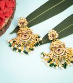 Gold ruby   chandbali