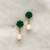 White pearl earrings
