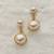 White pearl earrings