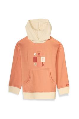 Colour Blocked Earth Unisex Hoodie, Dusty Pink | Planet First 1