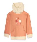 Colour Blocked Earth Unisex Hoodie, Dusty Pink | Planet First