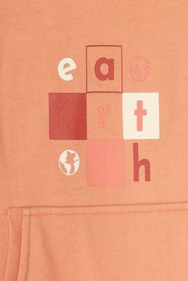 Colour Blocked Earth Unisex Hoodie, Dusty Pink | Planet First 3