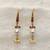 White pearl earrings