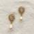 White pearl earrings
