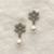 White pearl earrings