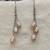 White pearl earrings