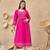 Amazing Girlish Designer Foil Printed Pink Colour Kurti In Rayon Fabric