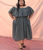 Girlish Ethnic Plus Size Kurti For Girls In Beautiful Black Colour On Crepe Fabric