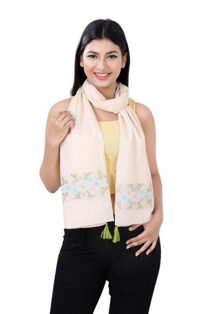 Embroidery scarves With Fringes