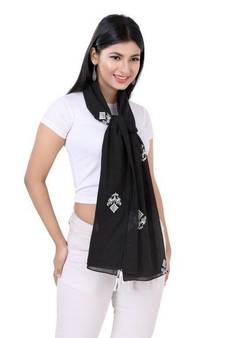 Embroidery scarves With Fringes