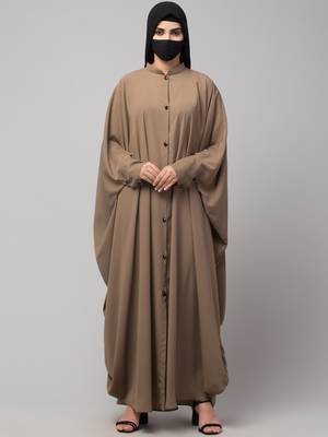 Latest Front Open Kaftan in Khaki Color 1