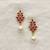 White pearl earrings