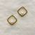 Green pearl earrings