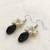 White pearl earrings