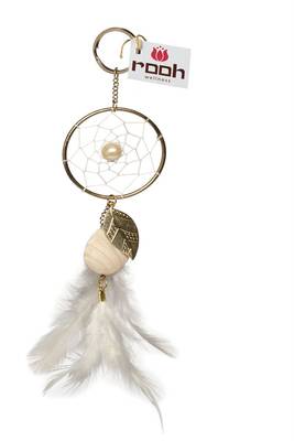 Rooh Dream Catcher  white key chain  Handmade Key Chain used as Purse or Bag Hanging, Car, House keys, Goodluck Charm! 1