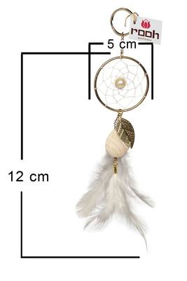 Rooh Dream Catcher  white key chain  Handmade Key Chain used as Purse or Bag Hanging, Car, House keys, Goodluck Charm! 3